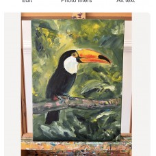 Toucan – Exotic Bird — Original Oil Painting